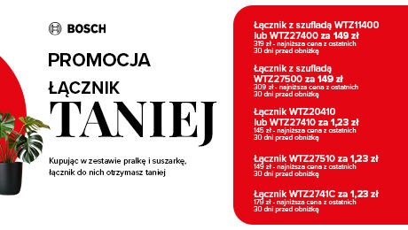 Promocja Bosch - łącznik za 1,23 zł/149 zł
